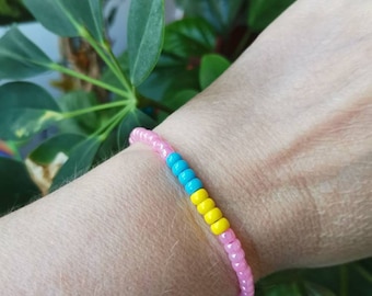 JunyiDIY Bracelet Drapeau Ukrainien – Bracelet Réglable En Cristal