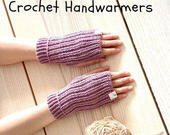 Striped Handwarmers Crochet Pattern PDF file