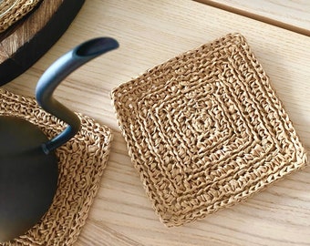 Simple Square Coasters Crochet Pattern PDF file