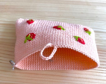 Strawberry Card Case Wallet Crochet Pattern PDF file