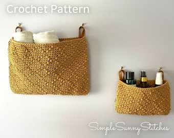 Decorative Wall Hanging Baskets Crochet pattern PDF file