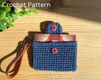Leather-like Card Case Crochet Pattern PDF file