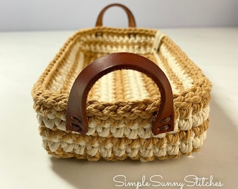 Mini Macrame Tray Crochet Pattern PDF file