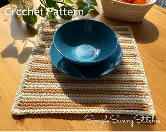 Square Placemat Crochet Pattern PDF file