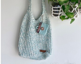 Mint Summer Daily Bag, card case  and cell phone pouch set crochet pattern