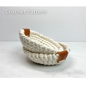 Patrón de crochet de bandeja pequeña rústica blanca Archivo PDF