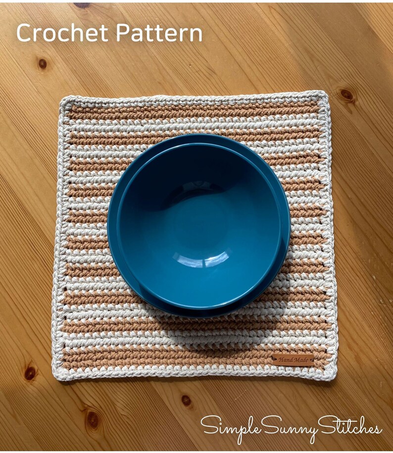 Square Placemat Crochet Pattern PDF File Etsy