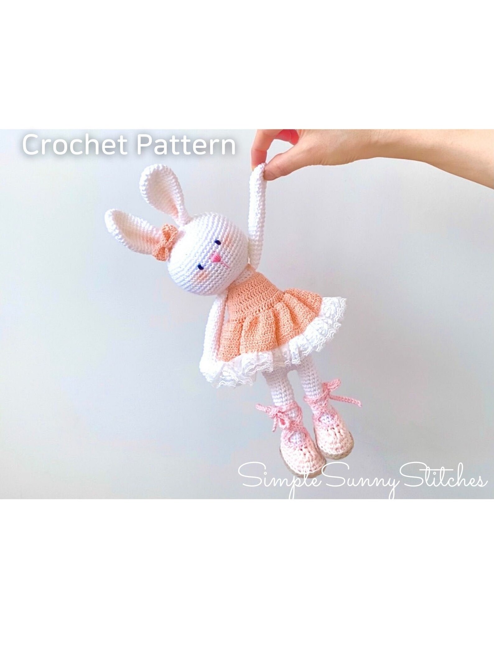 Ballerina Bunny: Bona Crochet Pattern, Amigurumi Rabbit - Etsy