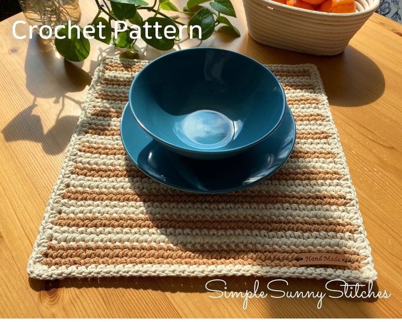 Square Placemat Crochet Pattern PDF File Etsy