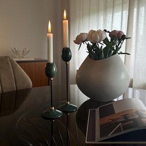 Postmodern Memphis 1980s candlestick set of 2 marble candlesticks