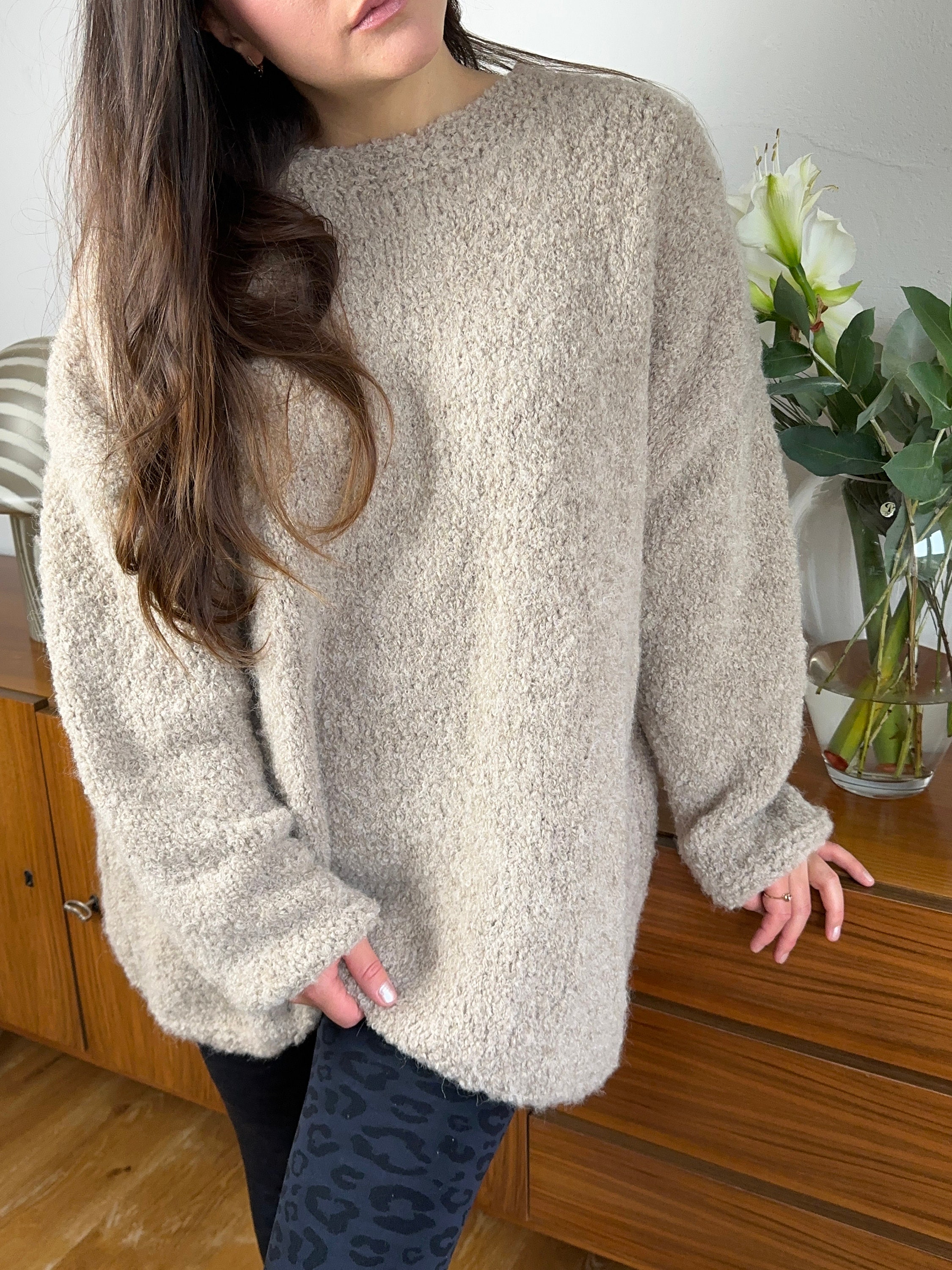 Oversized shop fuzzy sweater