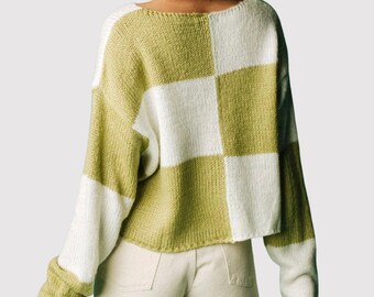 lime green womens sweater
