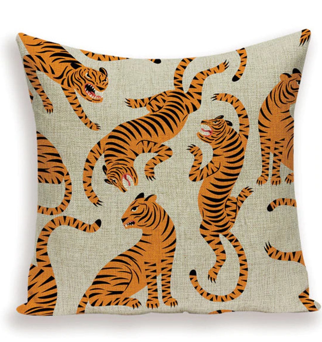 Tiger Pillow Cover Tigre Lux Pillow Cover Tiger Print Etsy UK