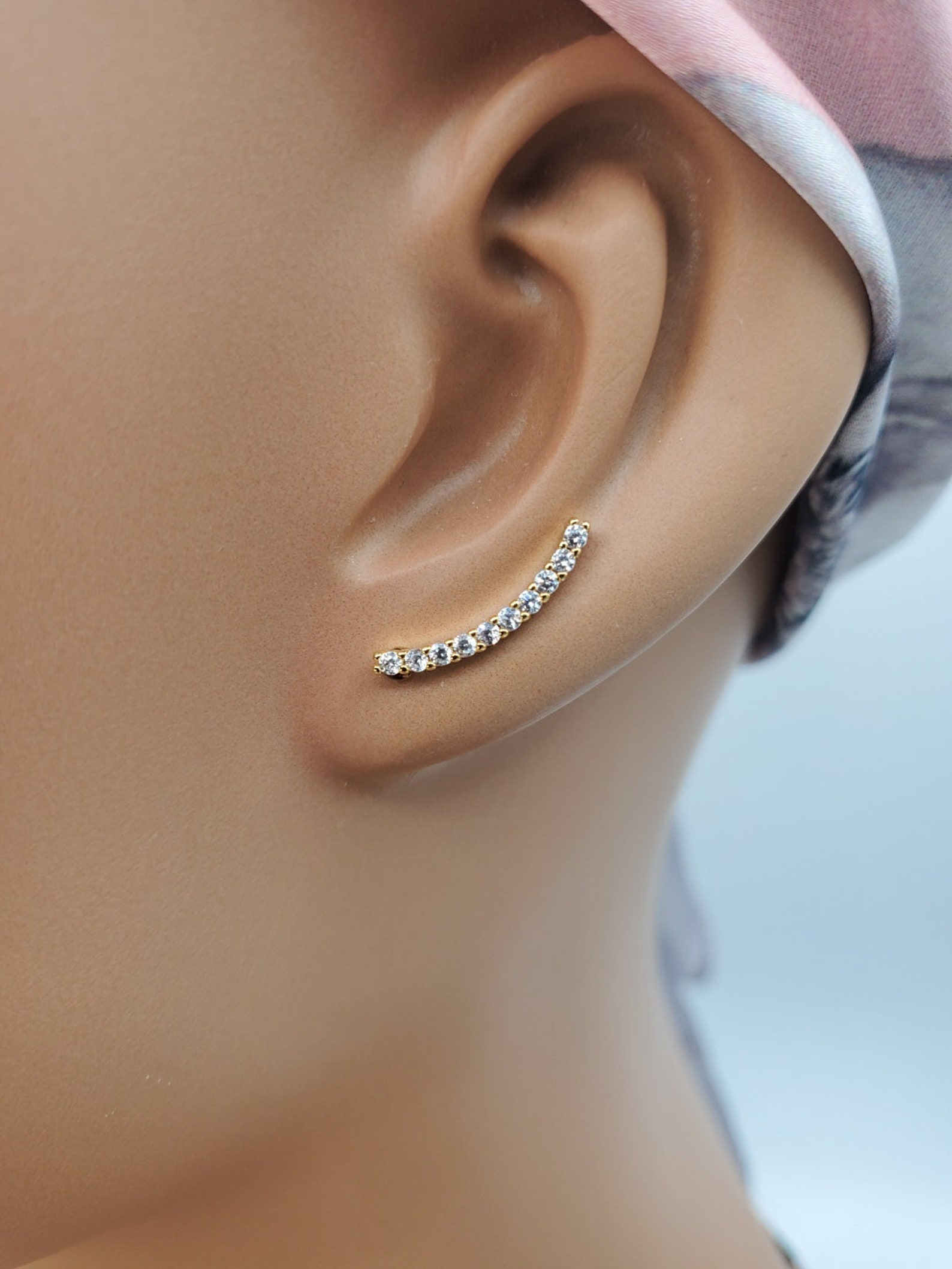 Minimalist Ear Crawlers Crawler Earrings Ear Climber Etsy UK