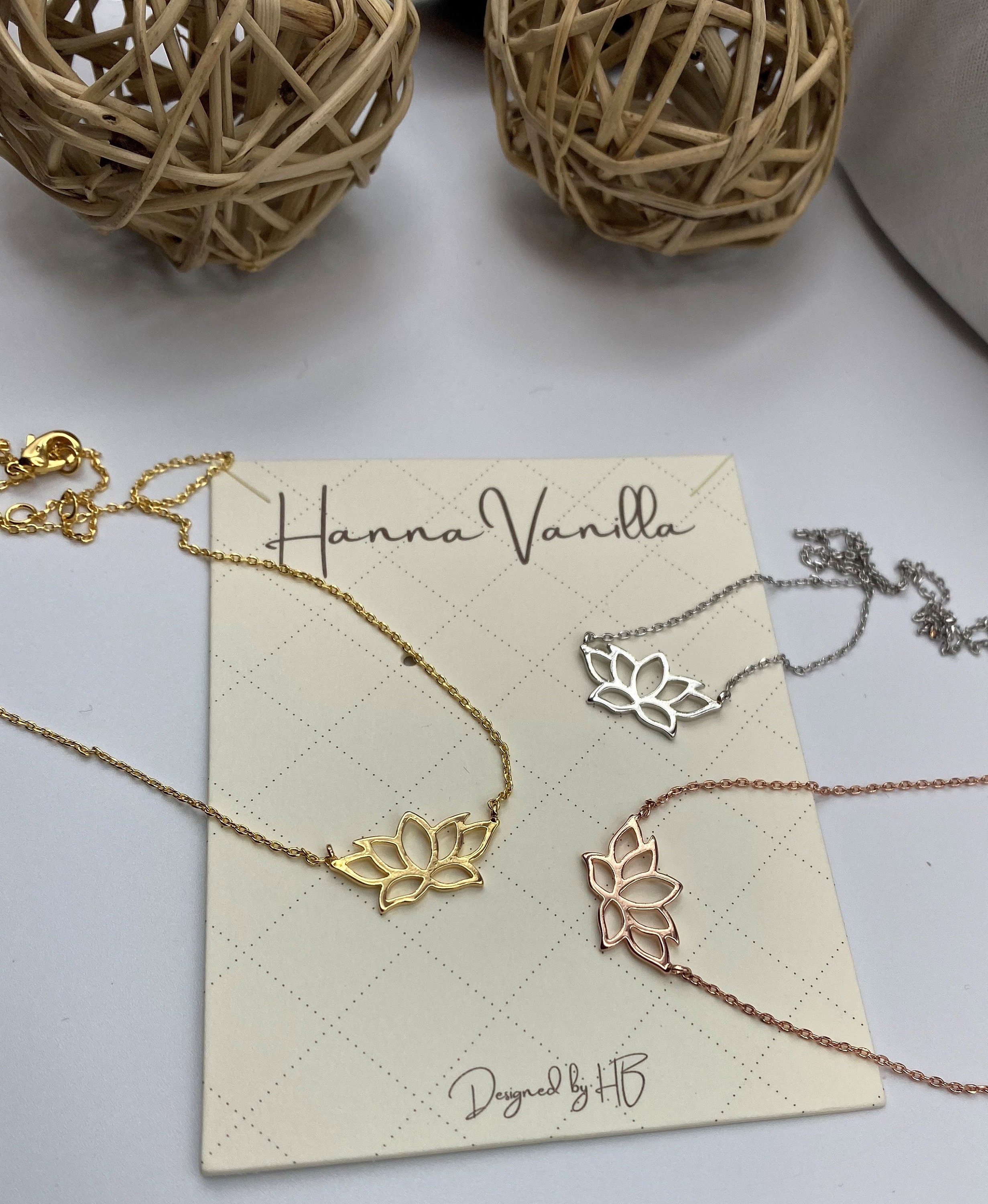 Cute Tiny Lotus Necklaceminimal Goldsilver & Rose Gold Lotus - Etsy
