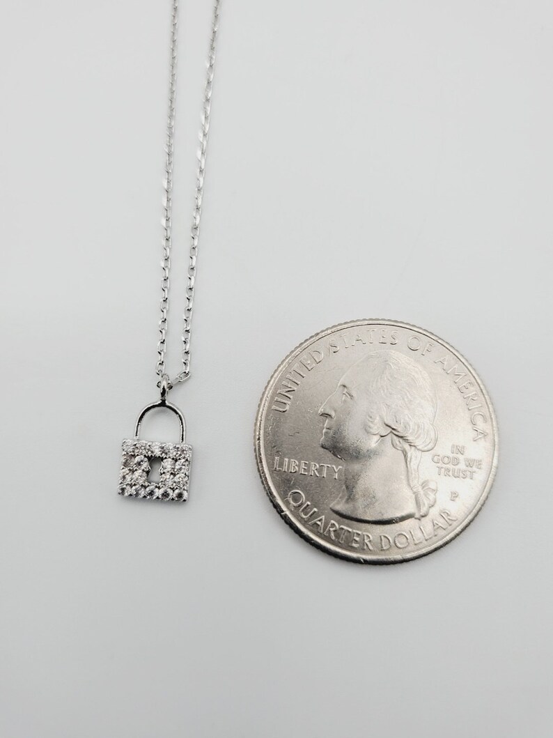 Dainty Padlock Necklace Tiny Lock Necklace Gift for Her Etsy