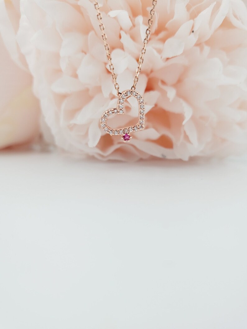 10k White Gold Open Heart Claddagh Promise Ring With CZ Solitaire - Friendship & Engagement Ring - View #7
