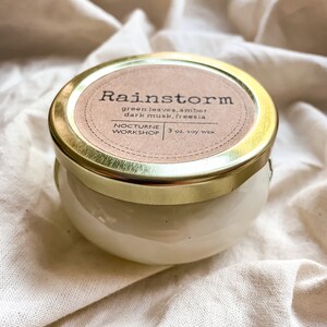 Rainstorm Hand Poured Natural Soy Wax Candle. image 6