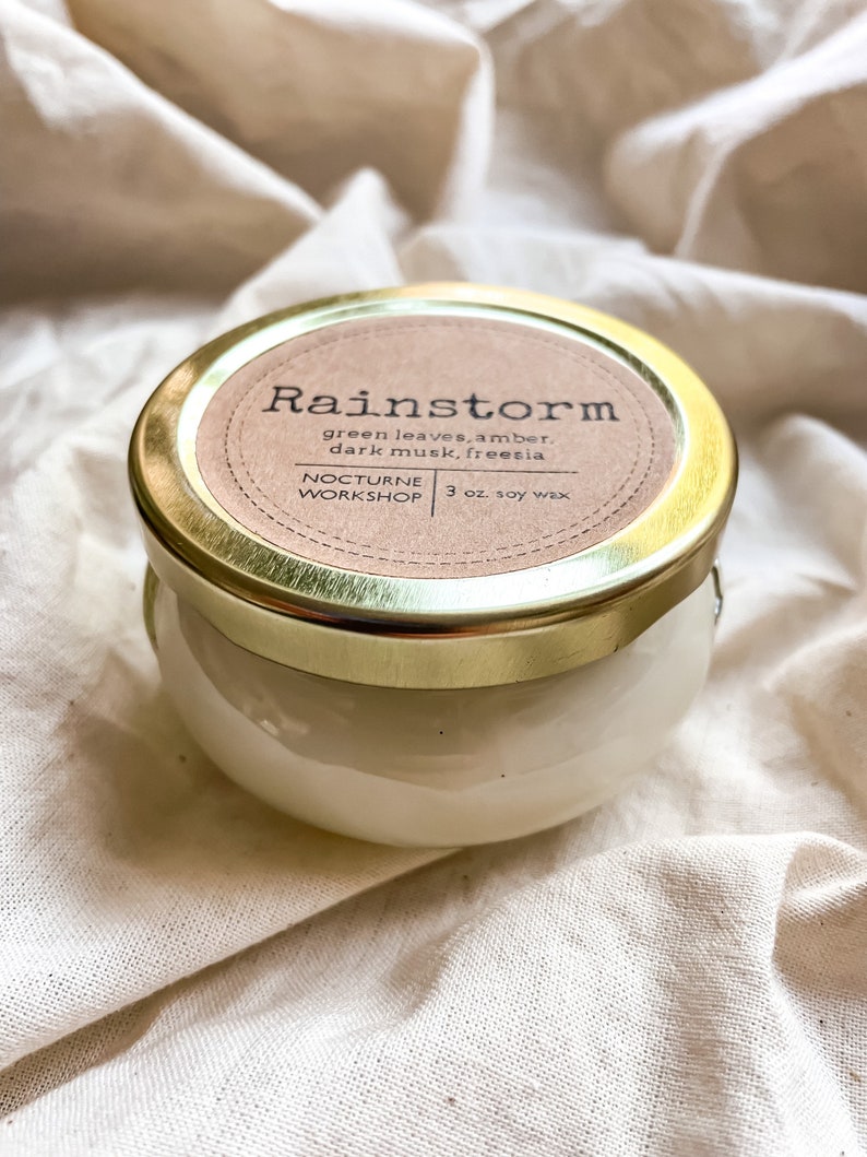 Rainstorm Hand Poured Natural Soy Wax Candle. image 6