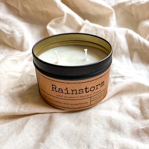 Rainstorm Hand Poured Natural Soy Wax Candle. image 5