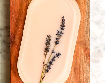 Nude & Lavender Catch-All | Decorative Tray| Candle Holder | Home Decor