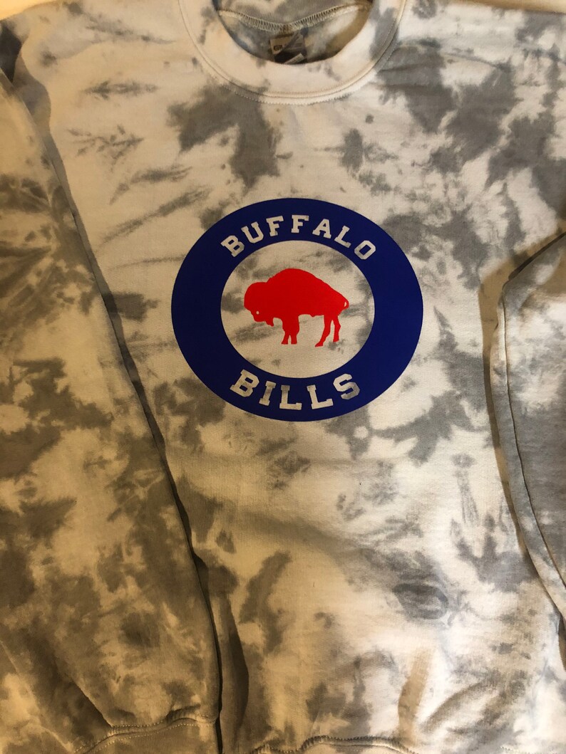 Buffalo Bills Grey Tie Dye Sweatshirt Etsy