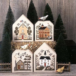 The Prairie Schooler A PRAIRIE VILLAGE II Counted Cross Stitch Leaflet Pattern Chart Book No. 70 euc