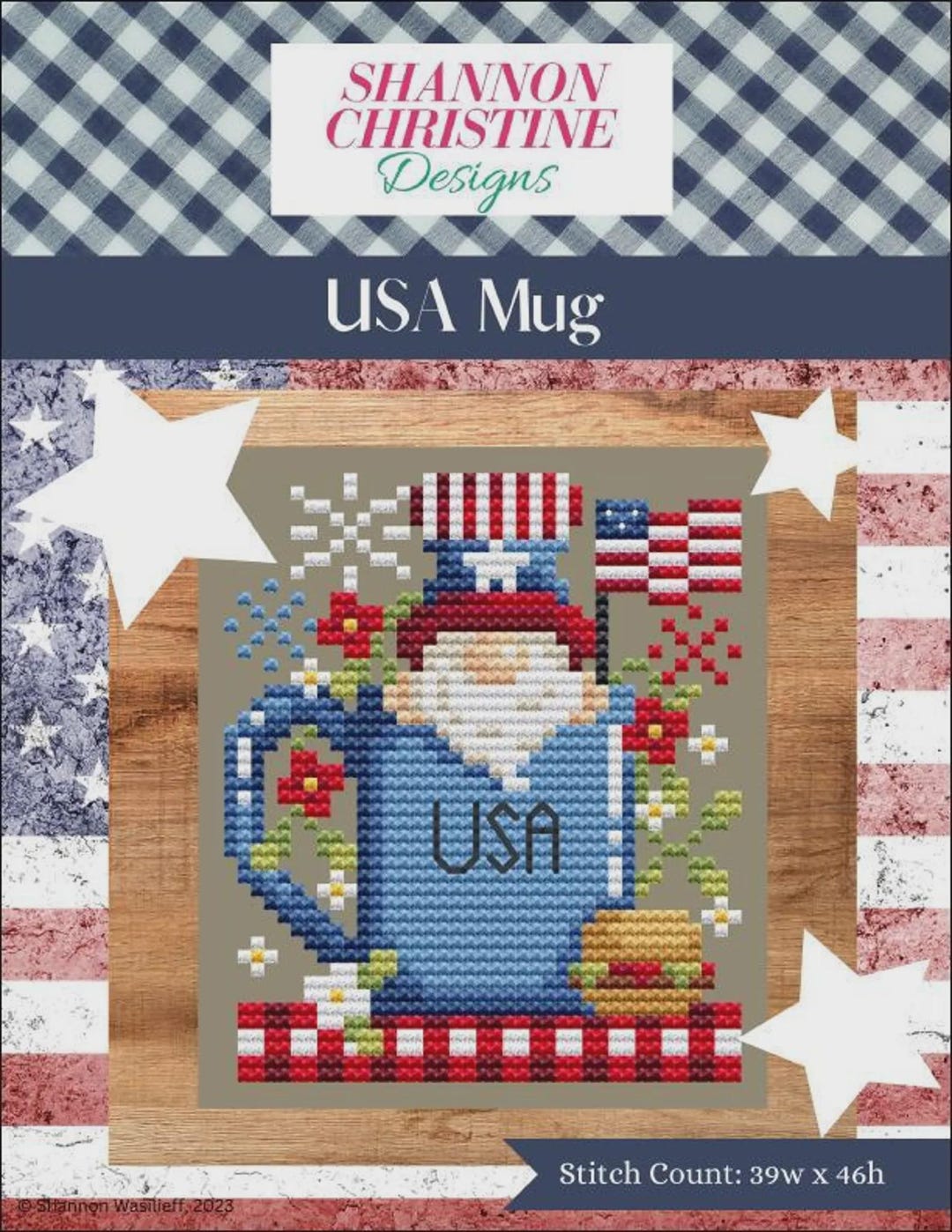 Shannon Christine Designs | USA Mug | Patriotic Counted Cross Stitch ...