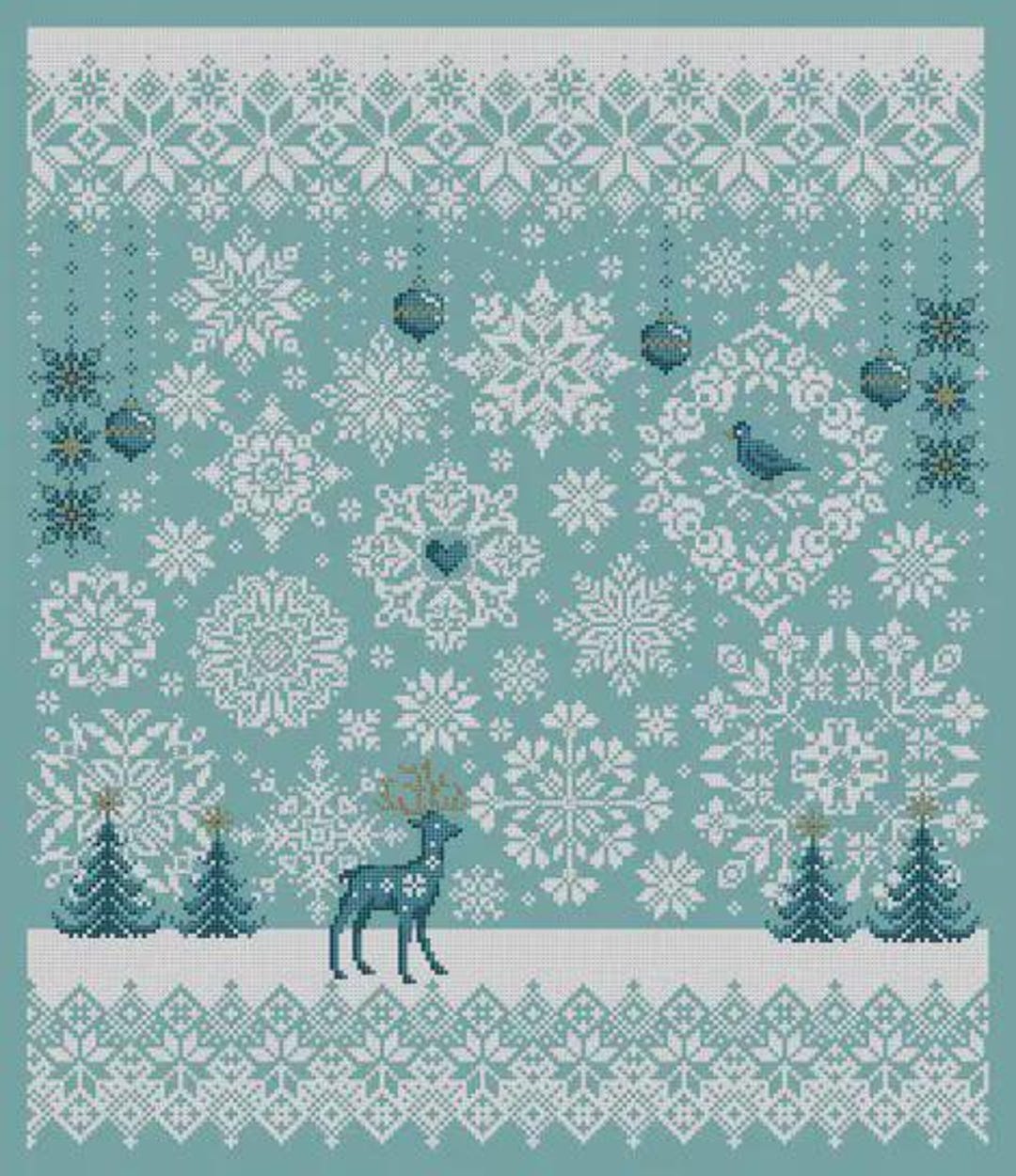 Shannon Christine Designs | Falling Snow | Counted Cross Stitch Pattern ...