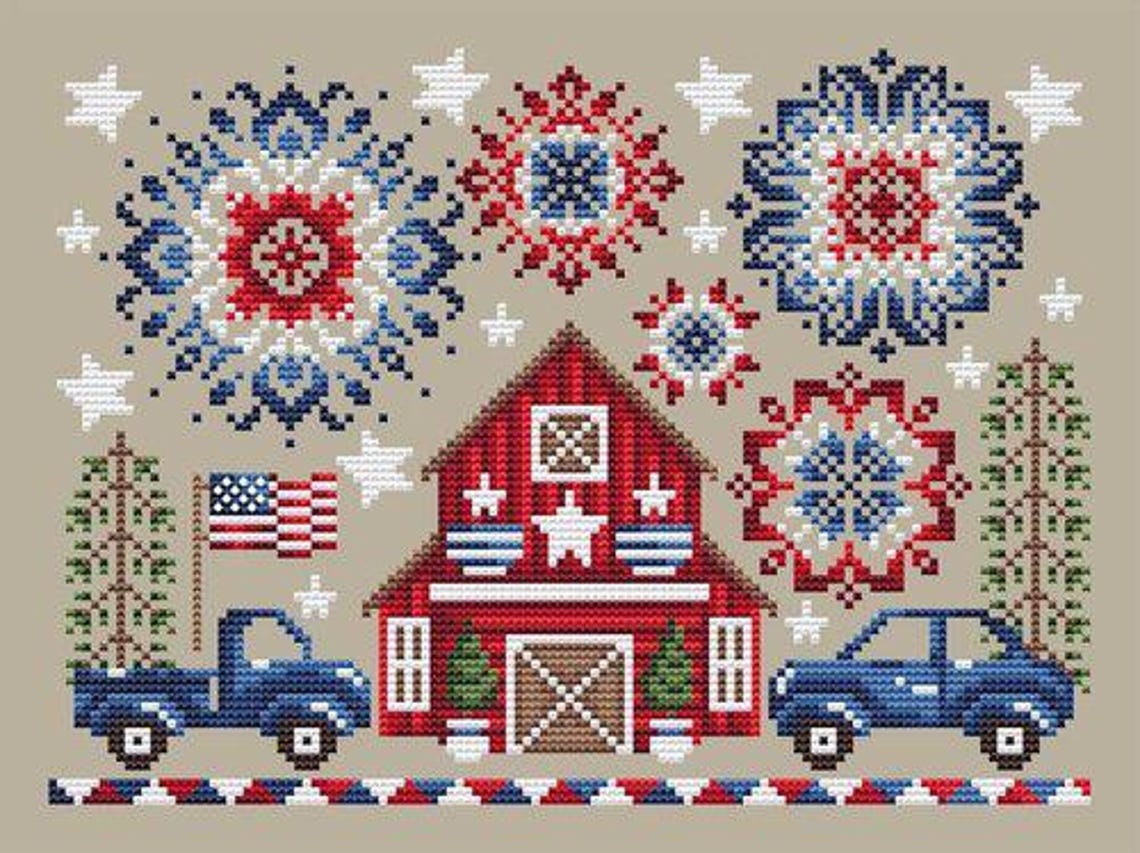 Shannon Christine Designs | Red, White and Blue | Counted Cross Stitch ...