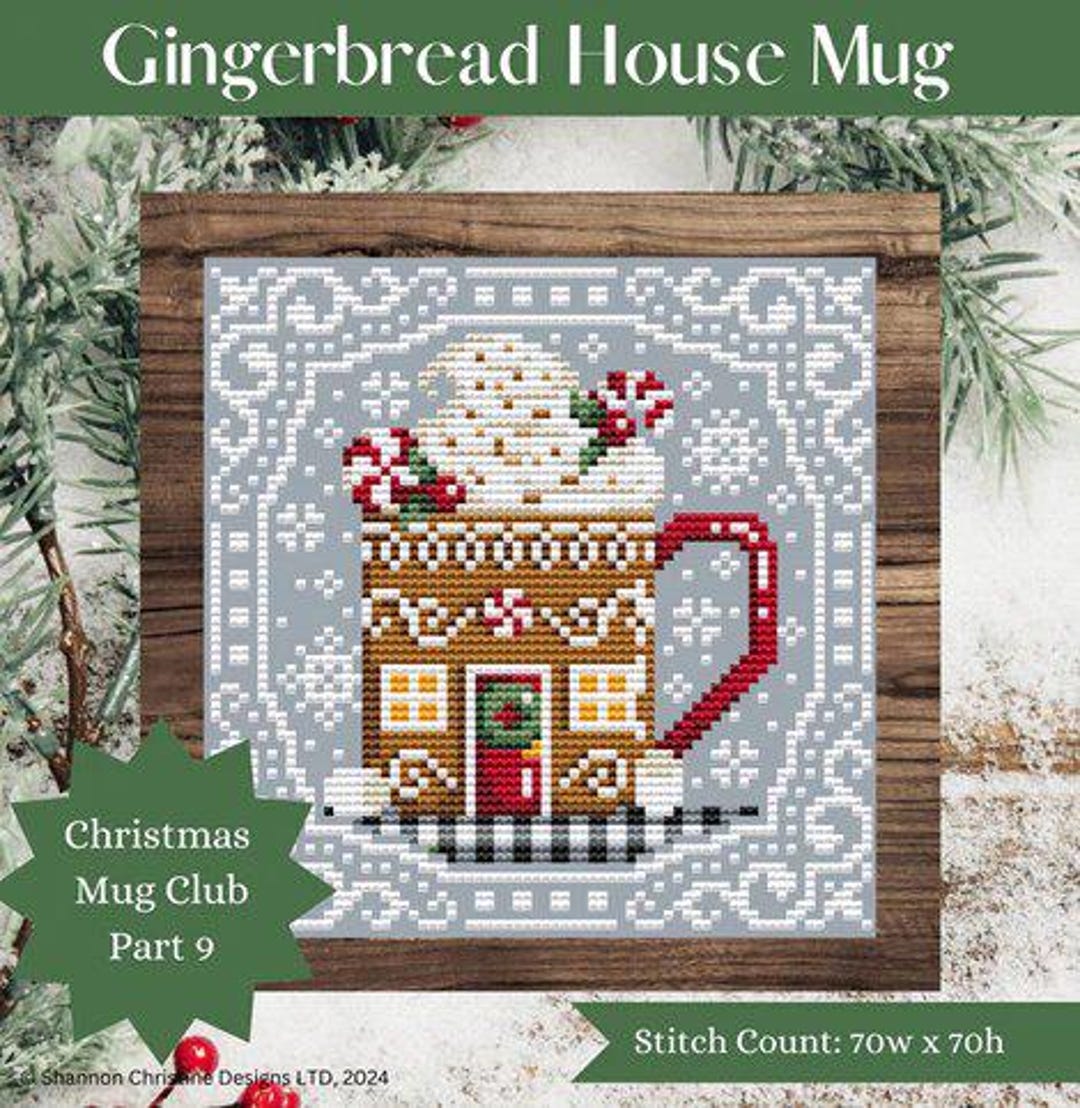 Shannon Christine Designs | Gingerbread House Mug | Counted Cross ...