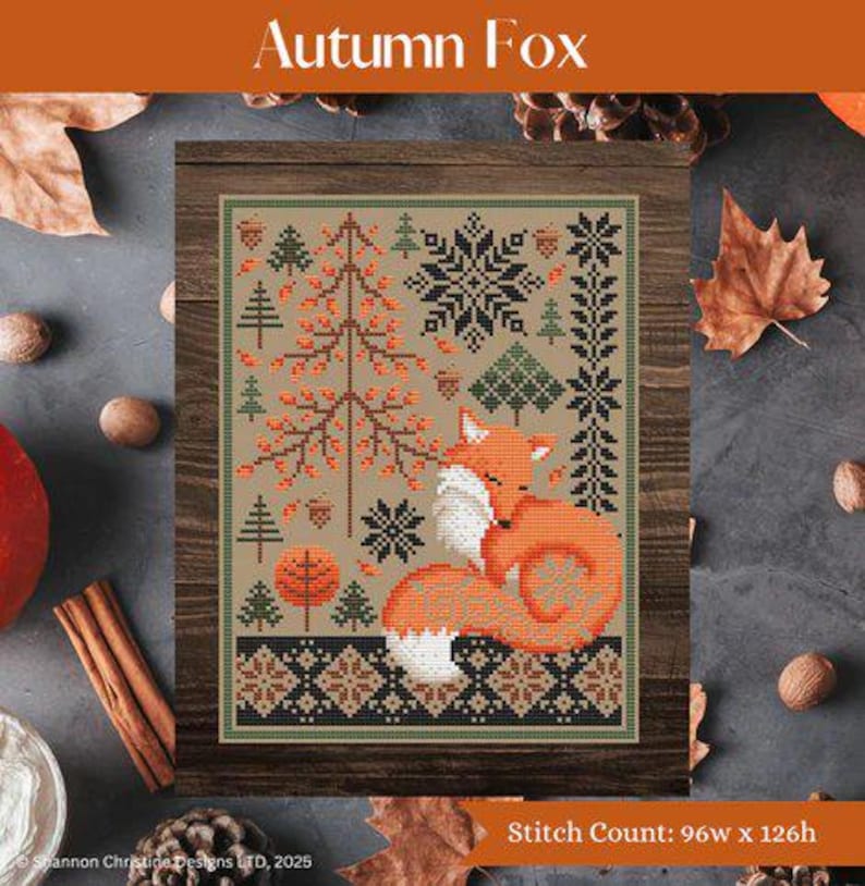 Shannon Christine Designs | Autumn Fox | Counted Cross Stitch Pattern ...