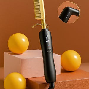 MsB Pro Styler blazing hot comb  professional Electric Straightener. Wigs Frontal Curling hot comb Styling Tools up to 220C