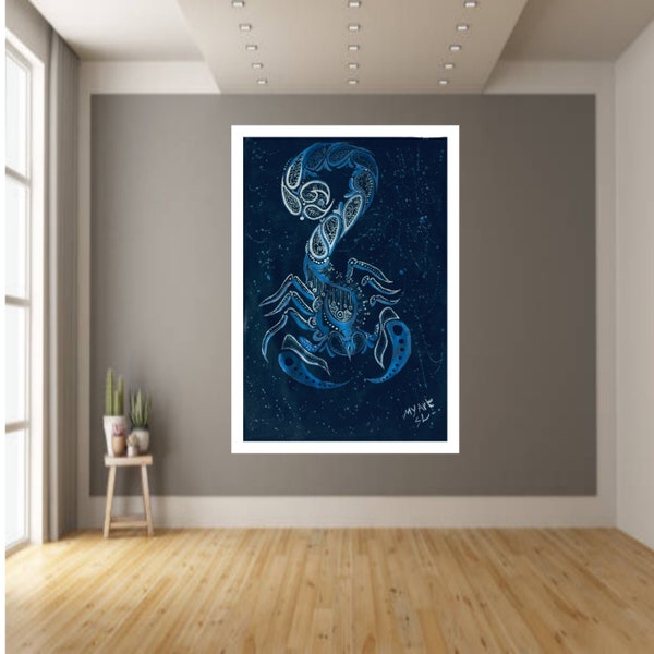 Scorpion Canvas Wall Art  Hand made