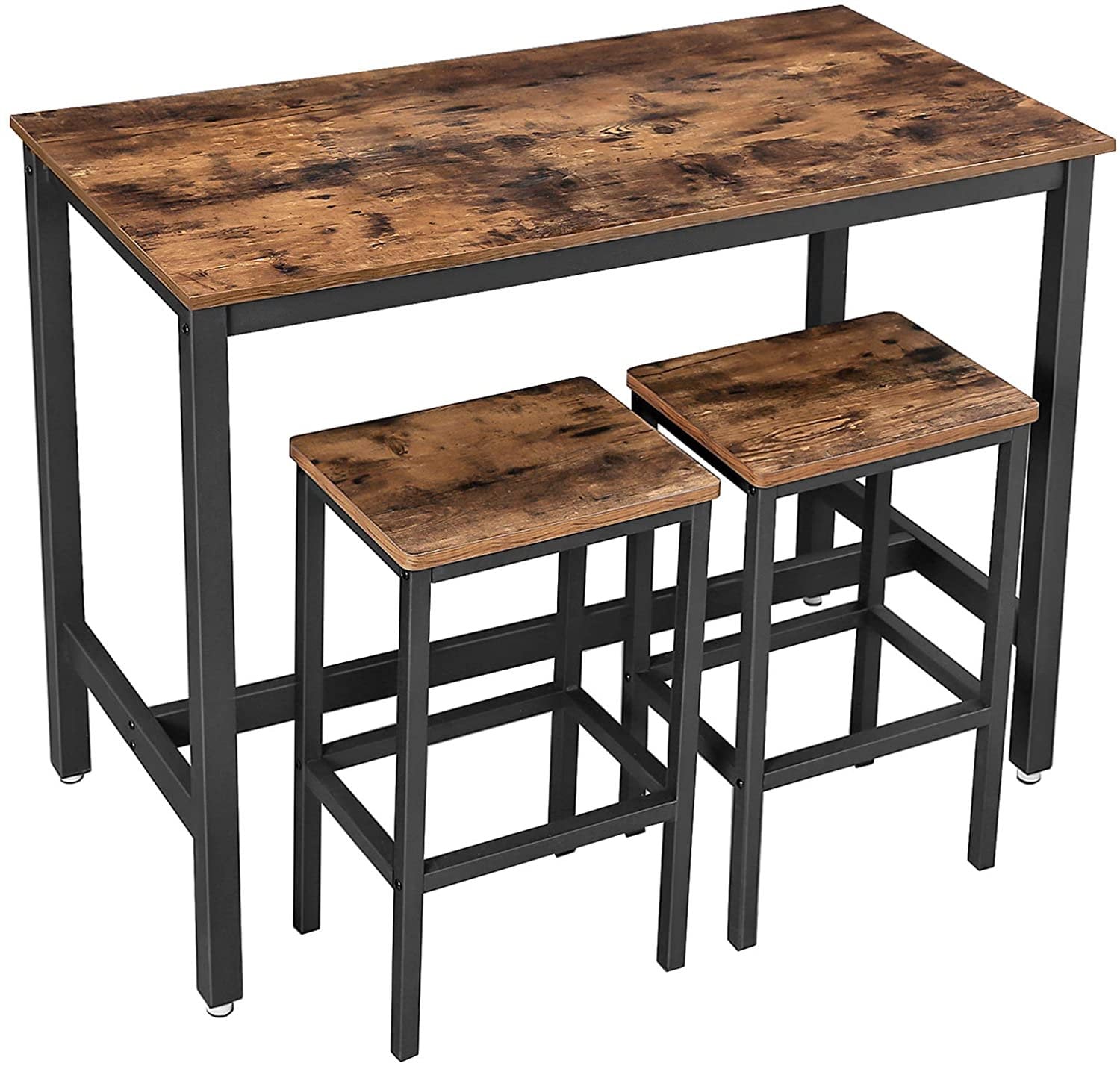 Brand New Industrial Style Bar Table Set With 2 Bar Stools Etsy