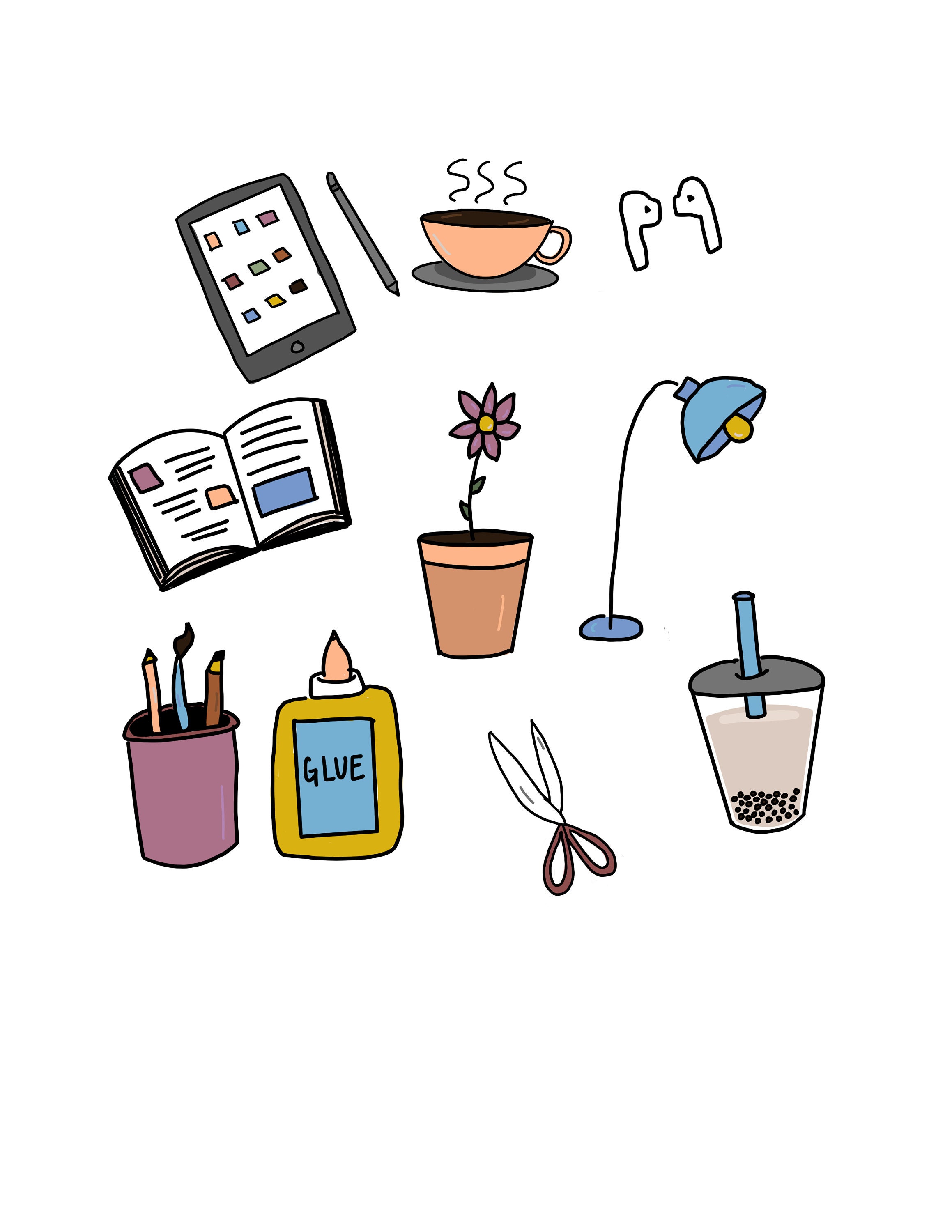 Study Sticker Set for Scrapbooking & Journaling Handmade Etsy