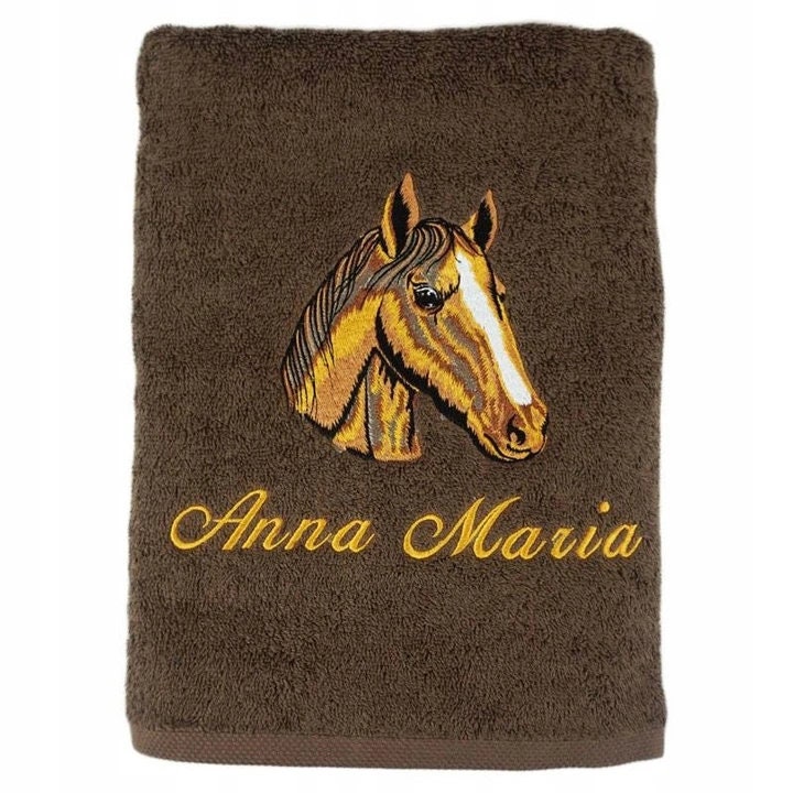Bath Robes HORSE design Embroidered onto Towels Hooded with Personalised name 