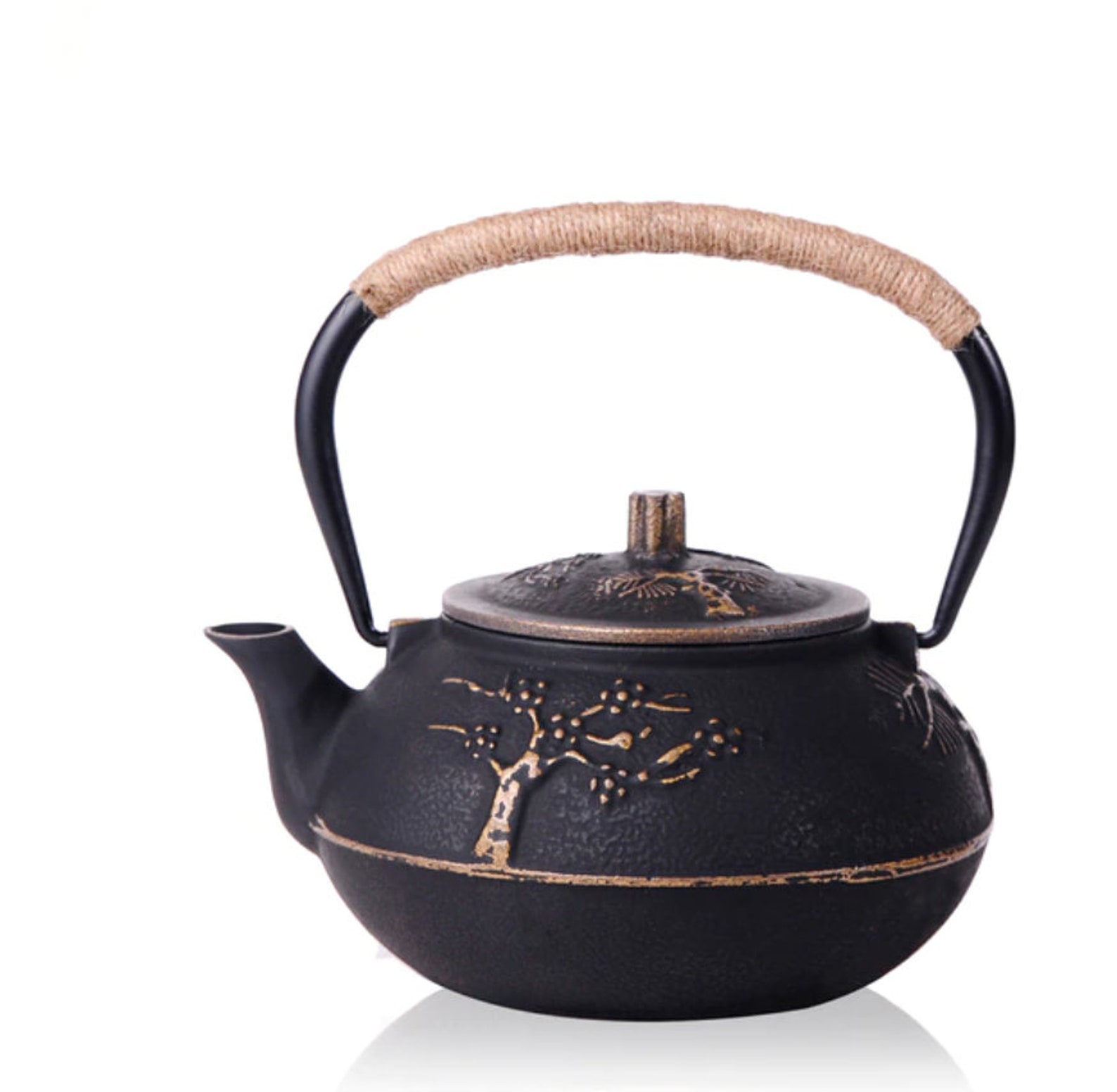 Iron Tea Pot With Stainless Steel Infuser Cast Iron Teapot Etsy