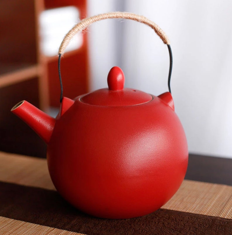 Ceramic Teapot Large Capacity 2000ml Black Tea Pot Home Etsy