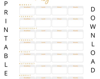 Weekly Meal Planner Printable | 8.5 x 11 Letter (PDF Download)