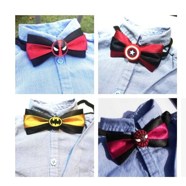 Transformers Super heroes DC comics marvel spiderman Batman captain America Deadpool superman bow tie, birth gift boy JadeNew