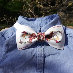 Nœud papillon homme ados adulte classique et simple wedding bow tie men poker joker as de pique US dollars, cadeau homme lui JadeNouveau