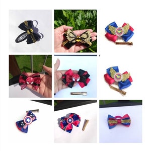 superhero for girls hair clip super hero barrette hair bow non-slip, girl gift, JadeNew