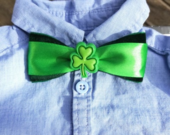 Saint Patrick Trèfle st Patrick homme garçon accessoires vertes nœud papillon green bow tie, JadeNouveau