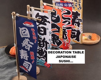 Décoration table cuisine table à manger 3D restaurant japonais style japonais 3D mini drapeau gourmand japonais ramen sushi takoyaki izakaya