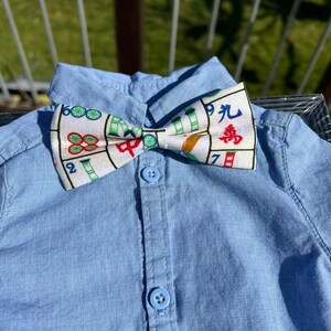 Mahjong mah-jong akcesoria męskie damskie muszka ozdoba do włosów scrunchie brelok etui na klucze portmonetka na monety