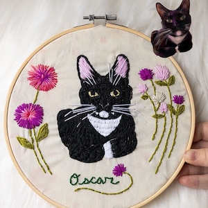 CUSTOM PET PORTRAIT Embroidery Art