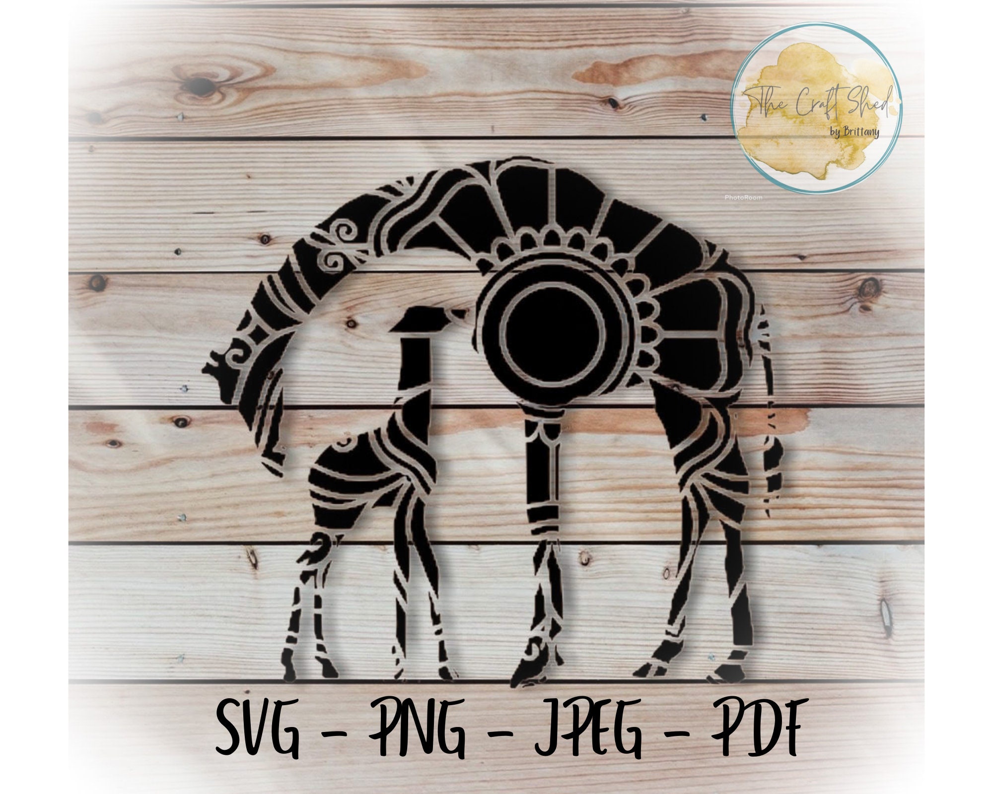 Download Mom and Baby Giraffe Mandala SVG Personal and Commercial Use | Etsy