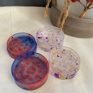 Small Resin Herb Grinder, Multiple Colors, Custom Herb Grinder, 2 Piece Grinder