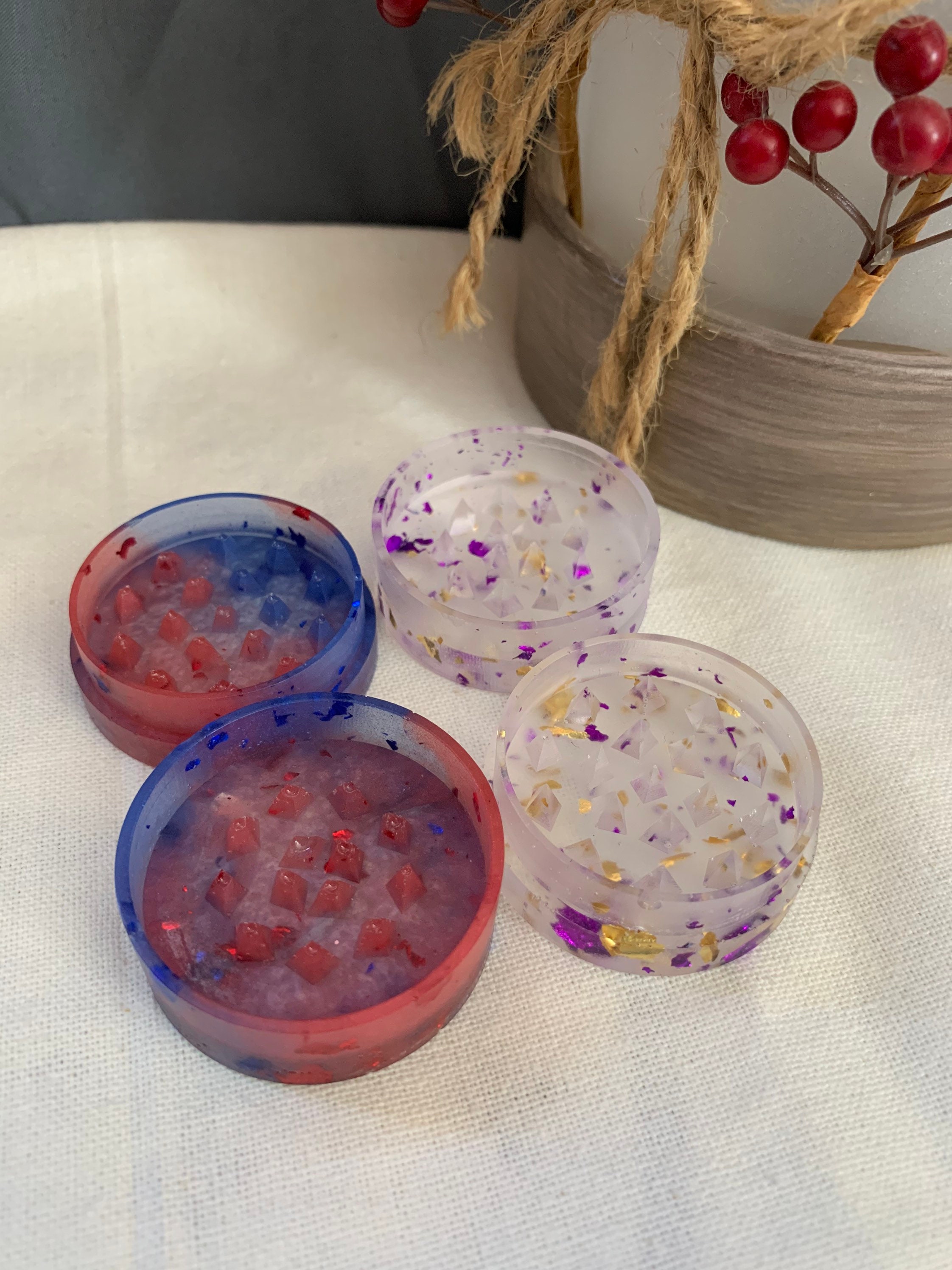 Small Resin Herb Grinder Multiple Colors Custom Herb Etsy New Zealand
